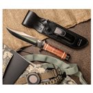 Cutit lama fixa SOG SEAL PUP ELITE CLIP POINT BLACK SERRATED teaca KYDEX