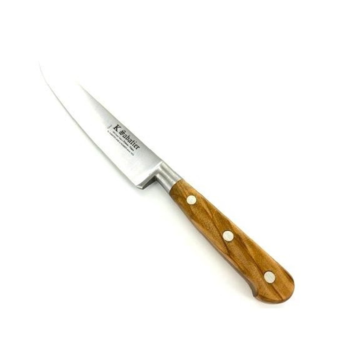 Cutit de filetat, lungime 20cm, maner din lemn de maslin, Sabatier Au Carbone - Olive.