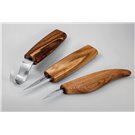 S11 Set 4 cutite cu carlig de sculptura/cioplit BeaverCraft